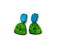 Handmade Summer Statement Earrings, Post or Clip On – "Duke"