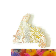 Newfoundland Fridge Magnet Handmade from Clay & Mixed Foil Flakes