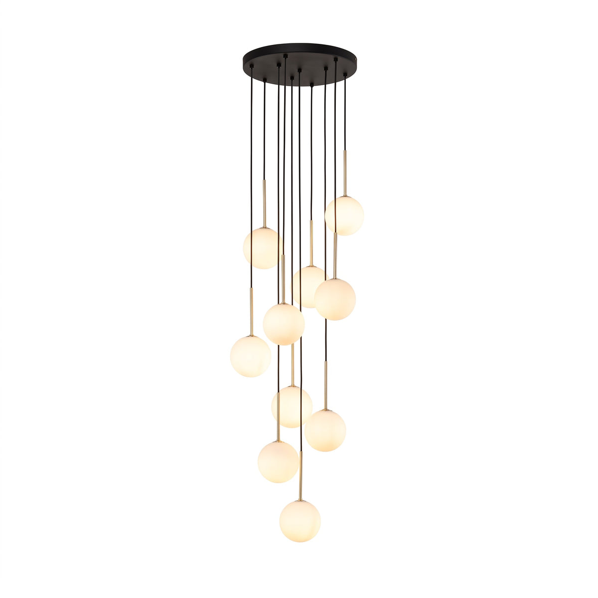 Suspension scandinave NILOS pour entrée, couloir, cage d'escalier et salon (10 lumières)