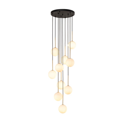 Suspension scandinave NILOS pour entrée, couloir, cage d'escalier et salon (10 lumières)