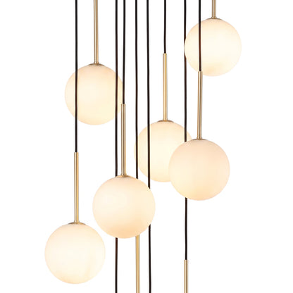 Suspension scandinave NILOS pour entrée, couloir, cage d'escalier et salon (10 lumières)