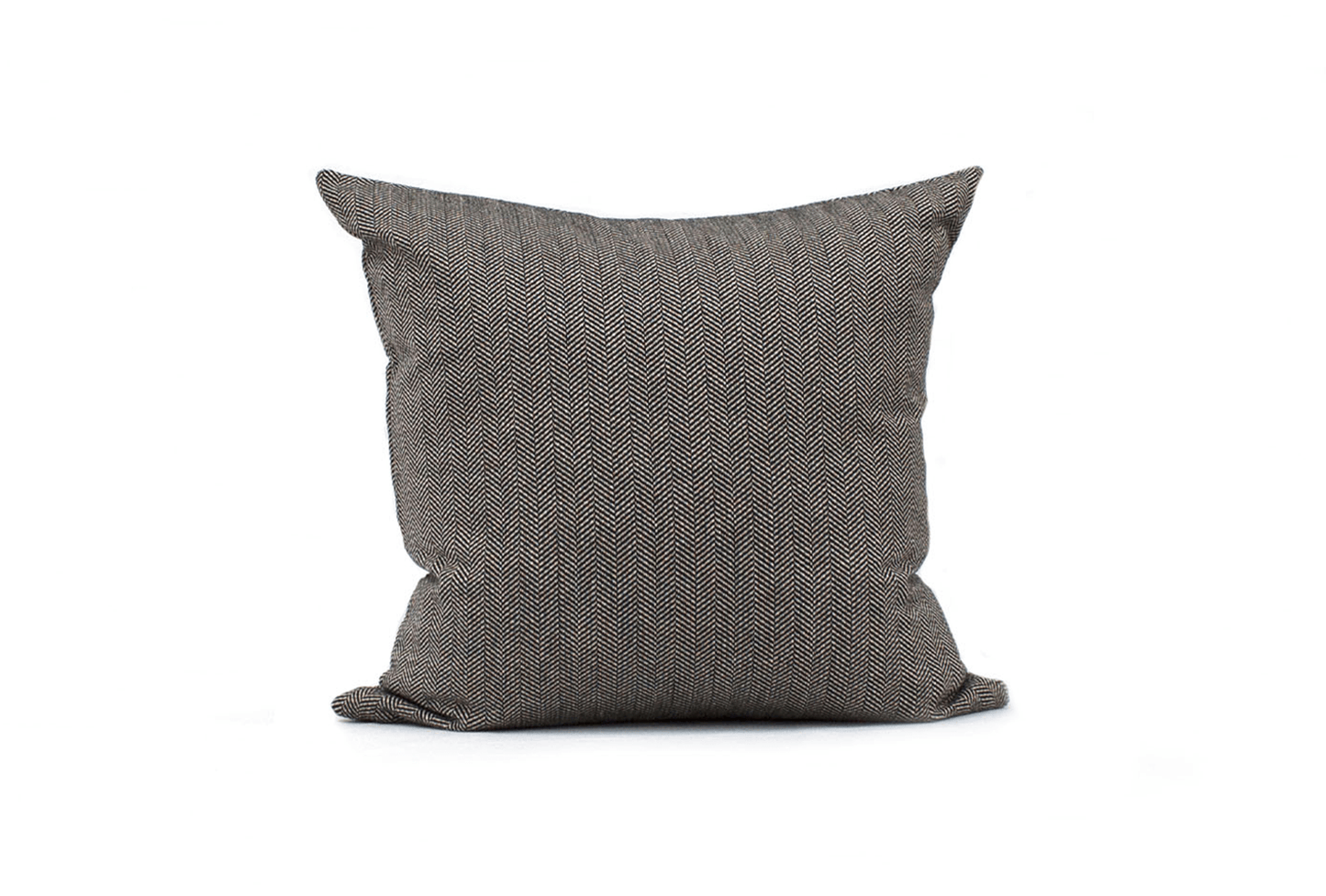 Housse de coussin à chevrons noire