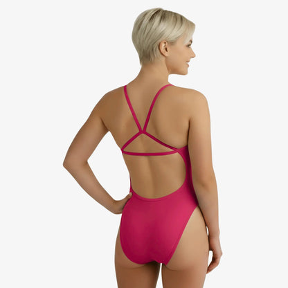 Maillot de bain de performance une pièce Berry à dos ouvert par Norca