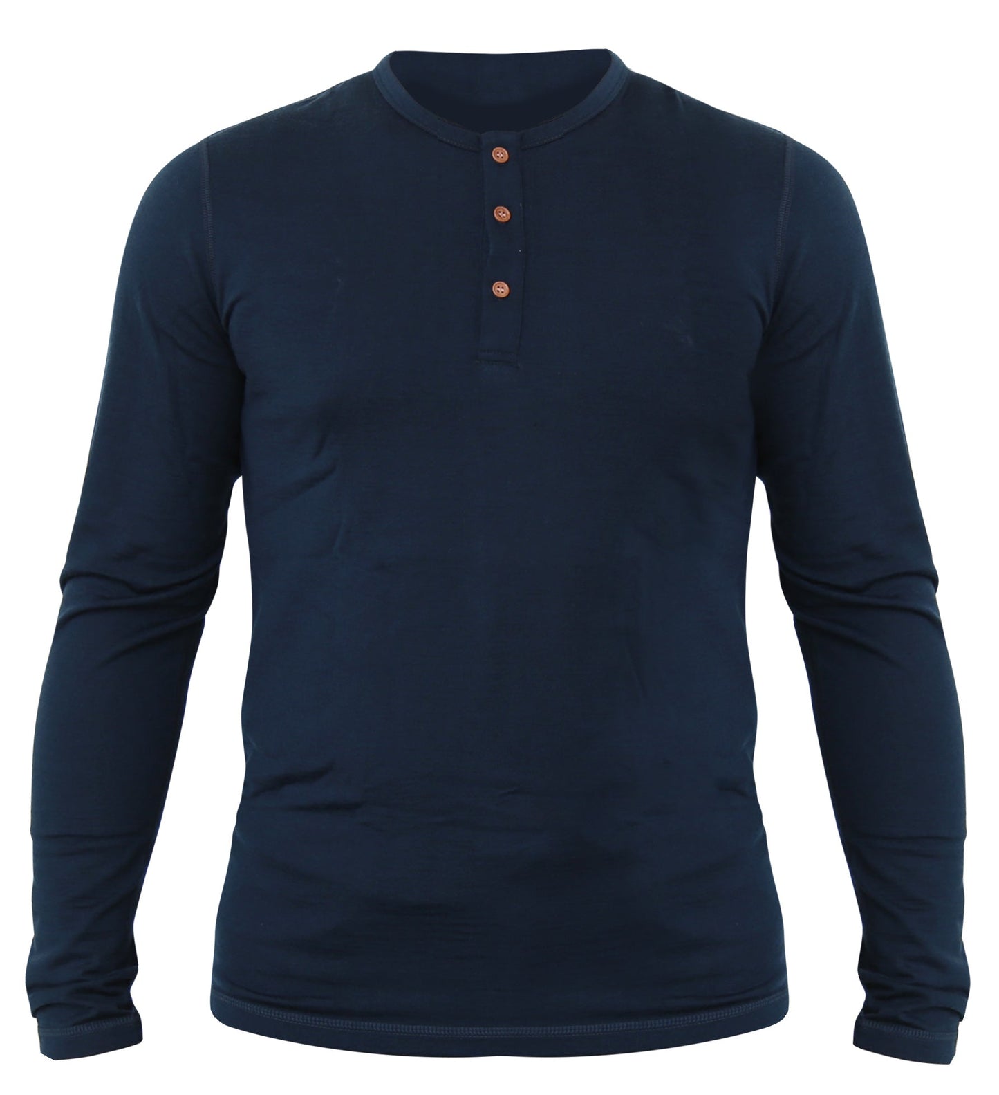 Haut Henley NorthWool pour homme en mélange de mérinos — Tissu épais