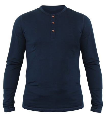 Haut Henley NorthWool pour homme en mélange de mérinos — Tissu épais