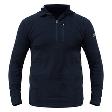 Chandail à capuchon NorthWool en mélange mérinos avec fermeture éclair 1/4 pour homme – Lourd