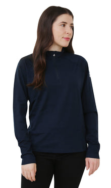 Chandail ¼ zippé NorthWool en mélange de mérinos pour femme — Très épais