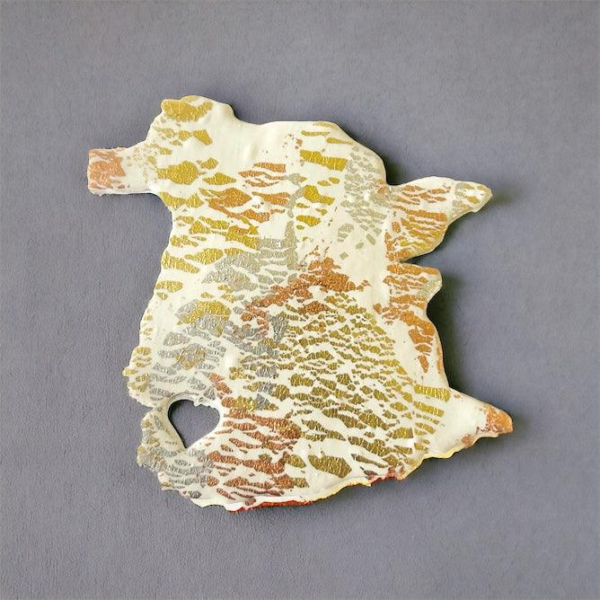 Nova Scotia Fridge Magnet Handmade from Clay & Mixed Foil Flakes