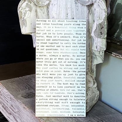 Typewriter Sign - Nurses