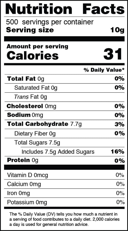 Fructose (5kg) | Édulcorant | Bossen Canada | Livraison gratuite au Canada pour les commandes de plus de 199 CAD