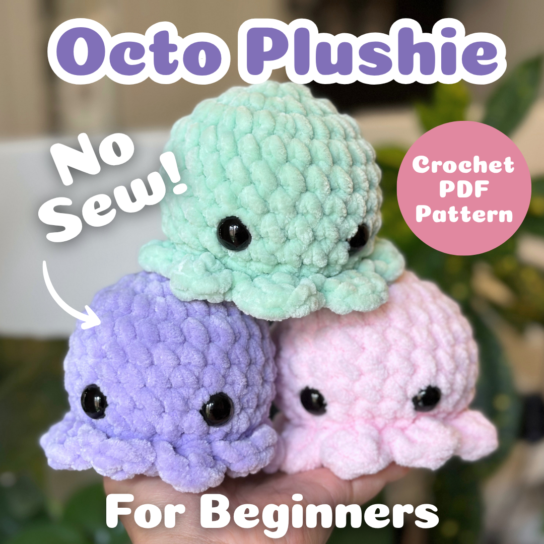No-Sew Octopus Plushie Crochet Pattern PDF Download Beginner Friendly