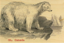 Carte postale en bois - Oh Canada