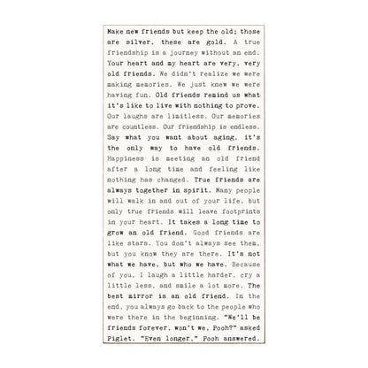 Typewriter Sign - Old Friend