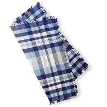 Lemon Tree Ombre Plaid Indigo Napkin - Set of 4