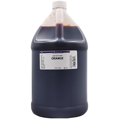 Orange Liquid Food Color - Liquid Food Coloring - 4 oz, 1 Gallon - Ships Free Within Canada on Orders Above CAD $199