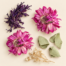 Bâton de sauge à la lavande et fleurs séchées