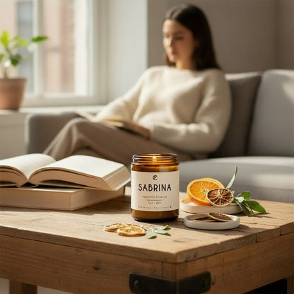 Bougie de soya SABRINA agrumes et sauge