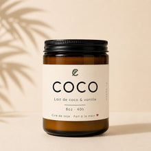 Bougie de soya COCO lait de coco et vanille