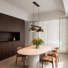 Suspension scandinave OSLO 2 lumières pour îlot de cuisine, table de salle à manger et intérieurs modernes