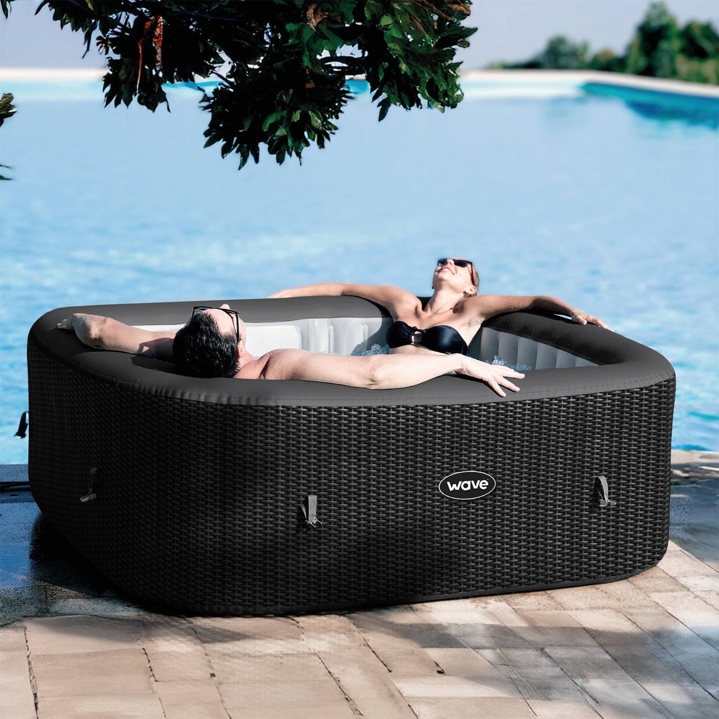 Wave | Pacific | Spa gonflable 4-6 personnes | Carré | Chauffage intégré