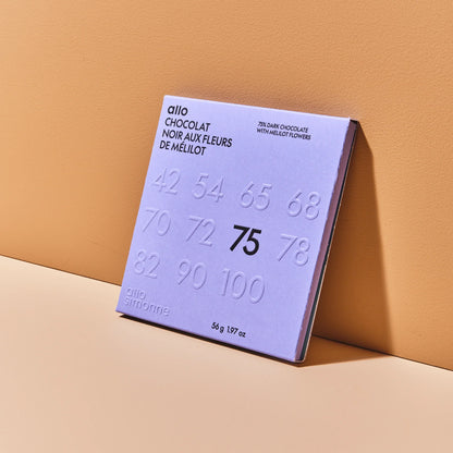 Tablette de chocolat - Chocolat noir aux fleurs de mélilot 75%