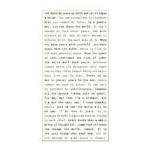 Typewriter Sign - Peace