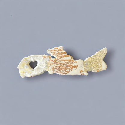 PEI Fridge Magnet Handmade from Clay & Mixed Foil Flakes