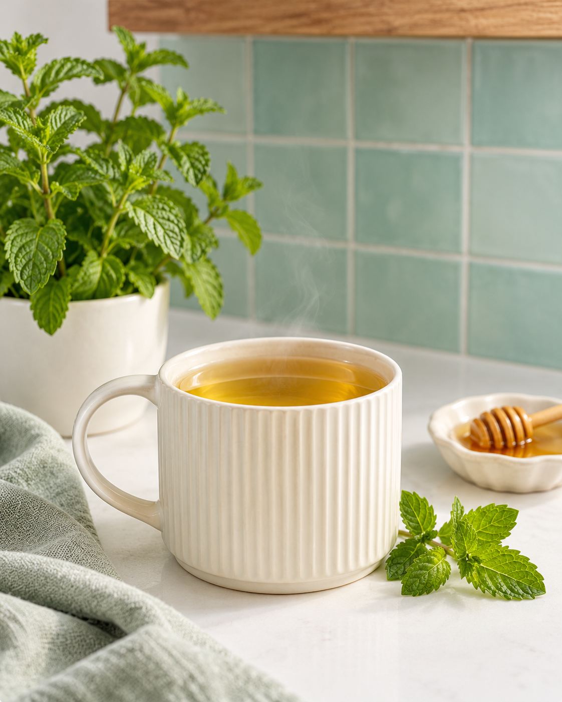 Tisane biologique à la menthe poivrée