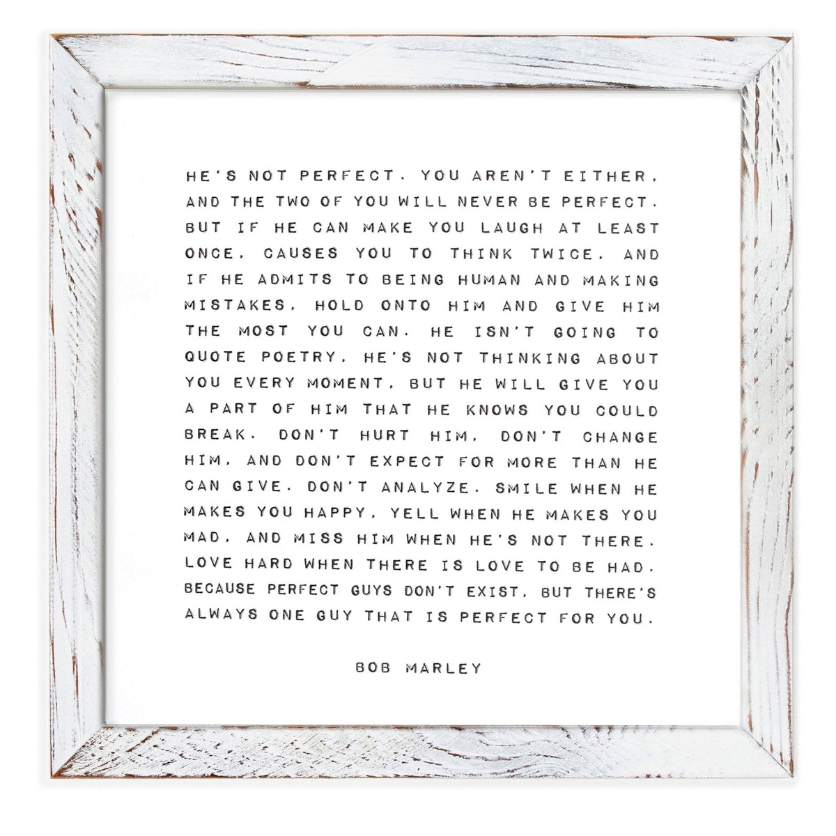 Framed Words - Perfect For You (Bob Marley)