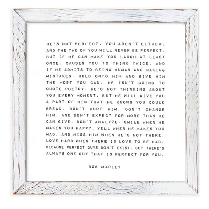 Framed Words - Perfect For You (Bob Marley)