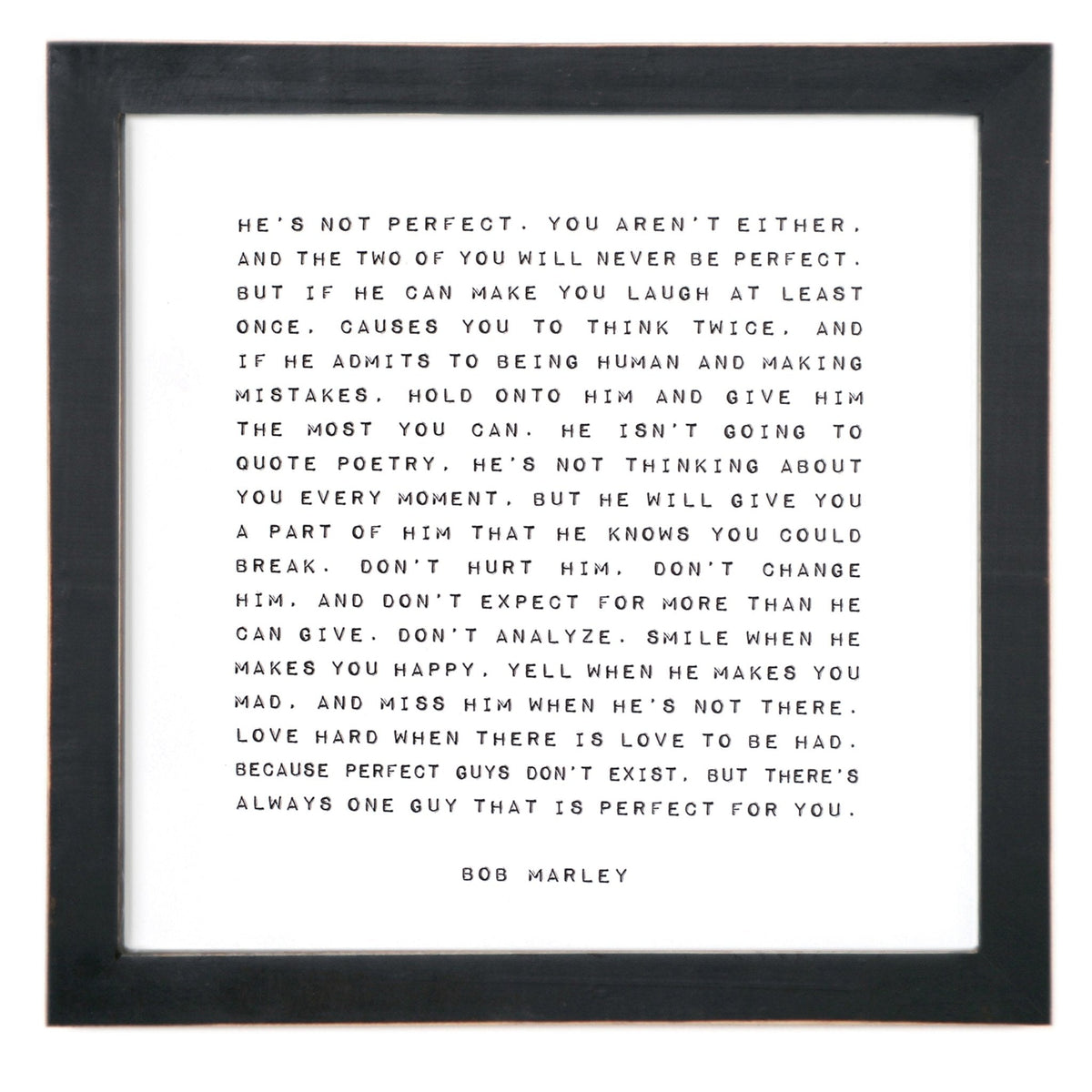 Framed Words - Perfect For You (Bob Marley)