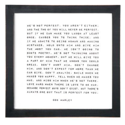 Framed Words - Perfect For You (Bob Marley)