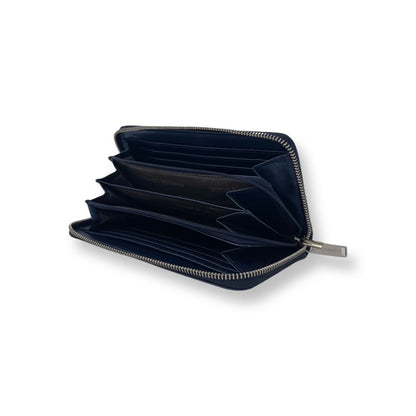 Genuine Leather Navy Wallet, Carla