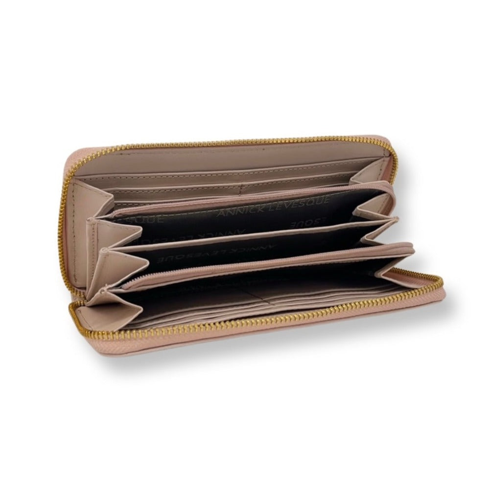 Blush Pink Genuine Leather Wallet, Carla