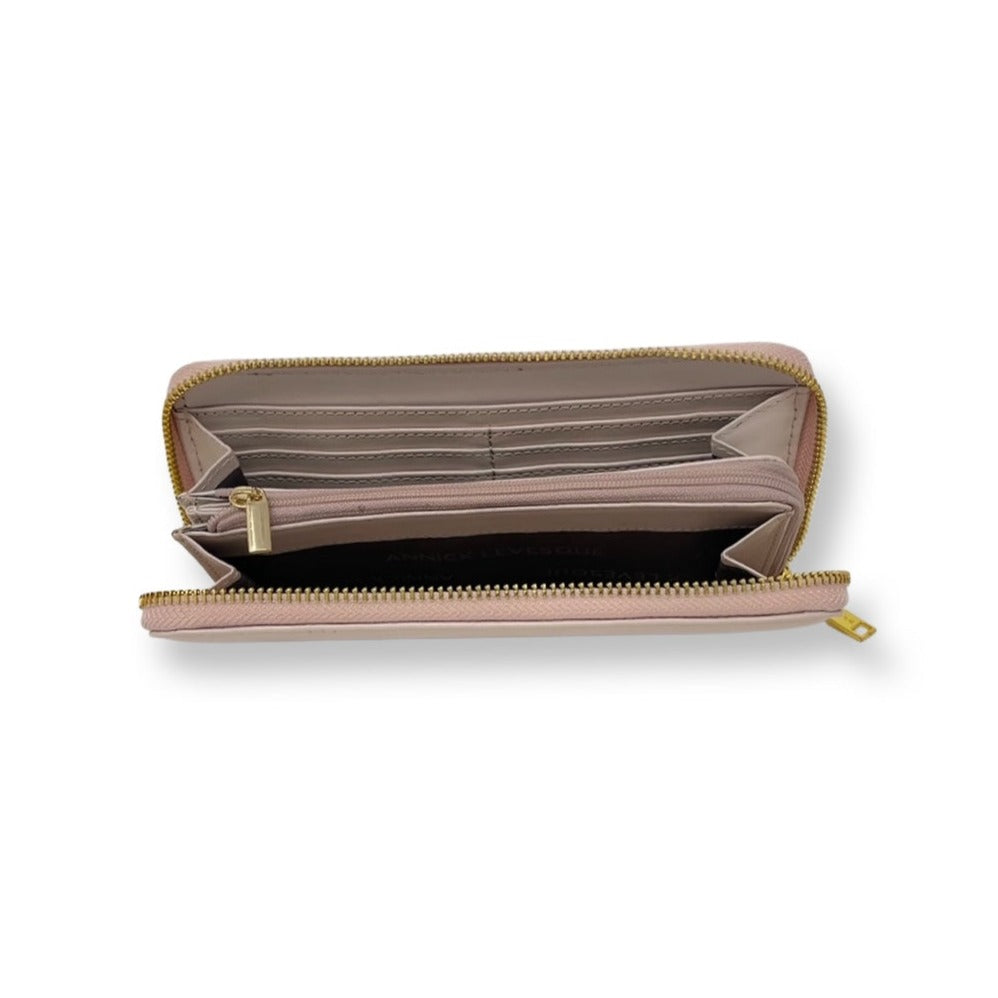 Blush Pink Genuine Leather Wallet, Carla