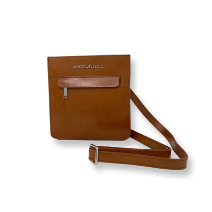 Cognac Genuine Leather Handbag | Lina
