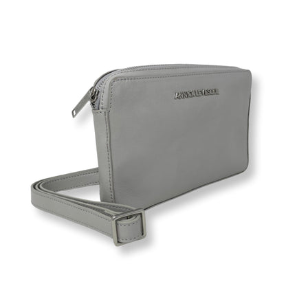 Small beaded leather cross-body bag - Annie