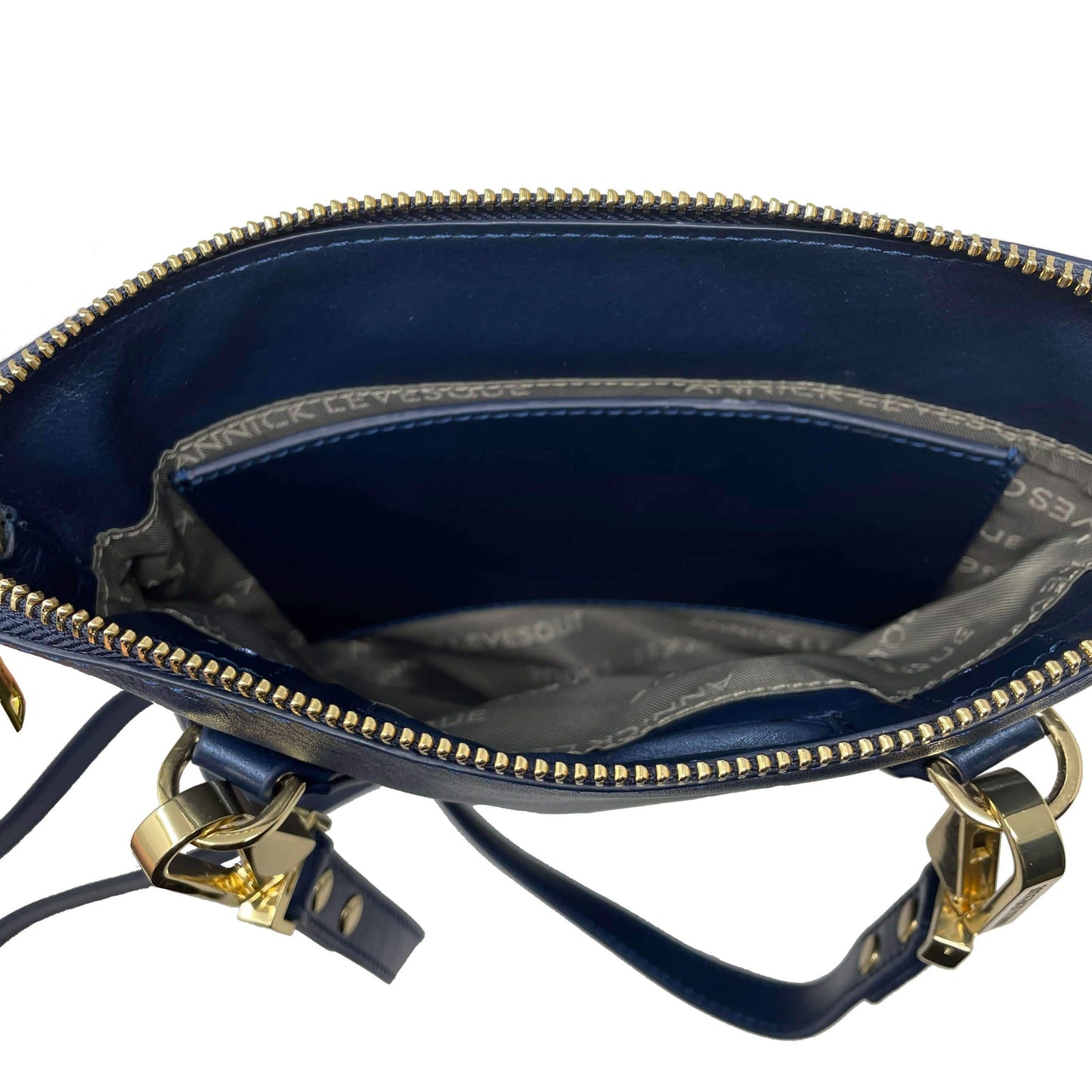 Stella Genuine Leather Crossbody Bag, Navy