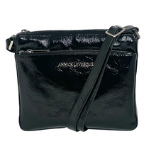 Sac à bandoulière noir patin souple | Gisele petit