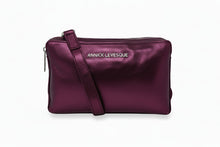 Petit sac bandoulière en cuir aubergine - Annie