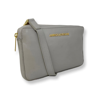 Small beaded leather cross-body bag - Annie