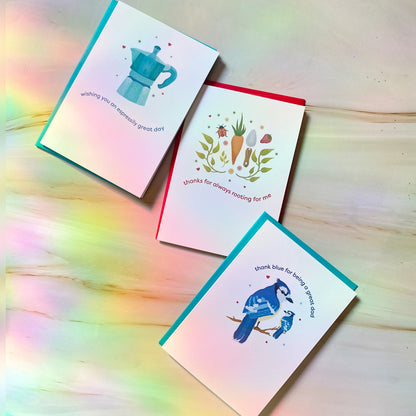 Excellente journée expresso | Fête des Pères | Mini carte de vœux