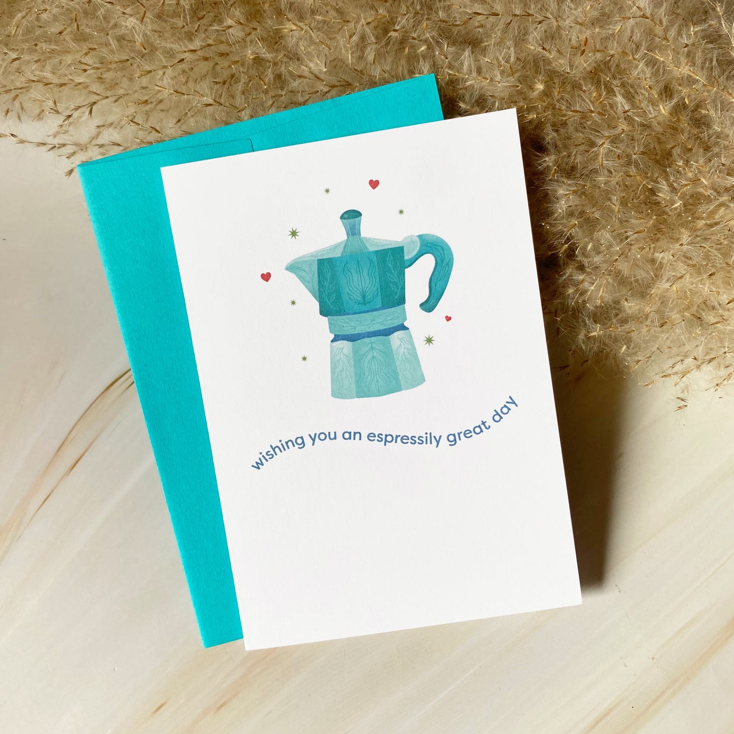 Excellente journée expresso | Fête des Pères | Mini carte de vœux