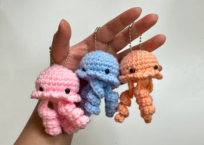 Crochet Jellyfish Keychain Pattern PDF Download Beginner Friendly