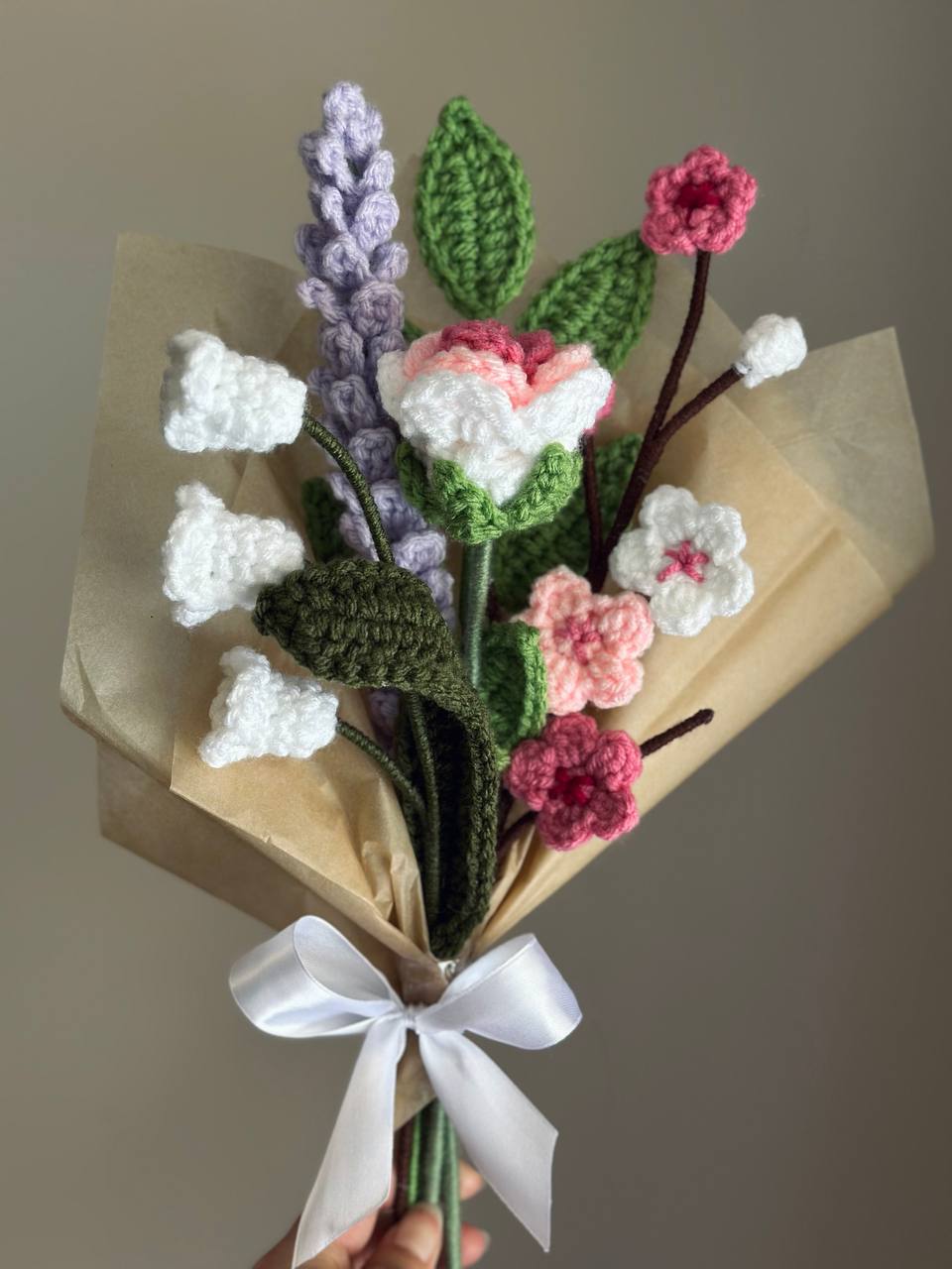 Crochet Lily of the Valley (Handmade Multi-coloured flowers)