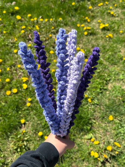 Crochet Lavenders (Handmade Multi-coloured flowers)