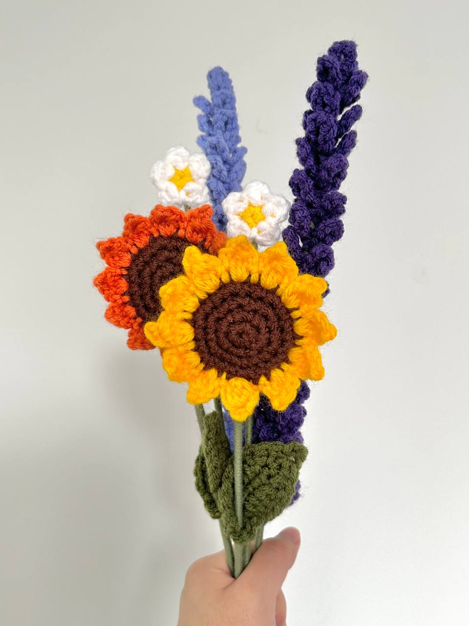 Crochet Sunflower (Handmade Multi-coloured flowers)