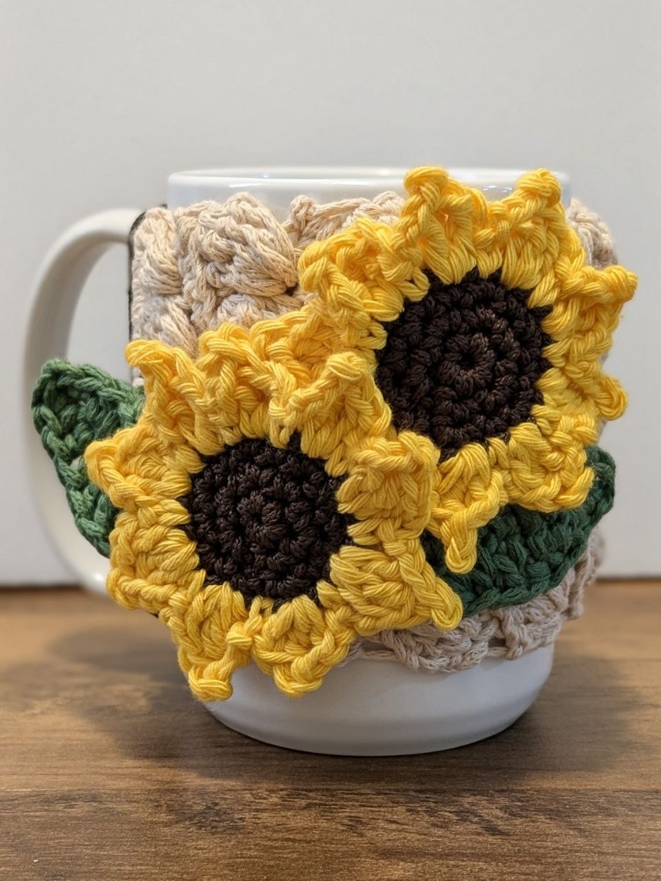 Crochet Mug Cozy - Handmade Cotton Mug Decor