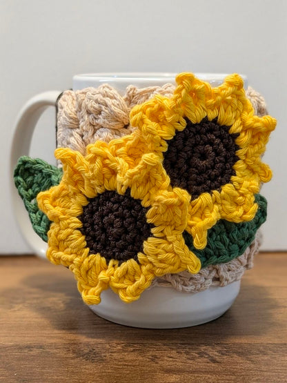 Crochet Mug Cozy - Handmade Cotton Mug Decor