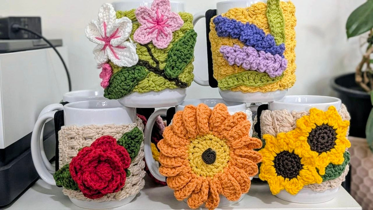 Housse de mug au crochet - Décoration de mug en coton faite main